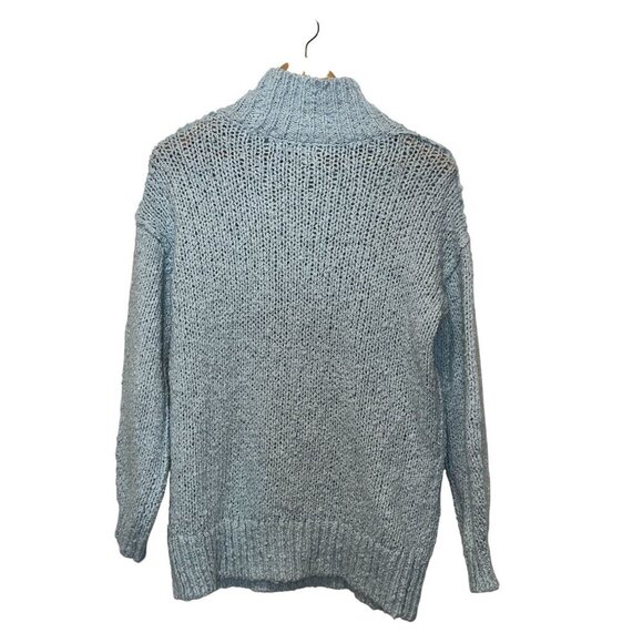 Anthropologie Blue Baggy Versatile Mock Neck Pullover Sweater Women's Size XXS - Picture 3 of 9